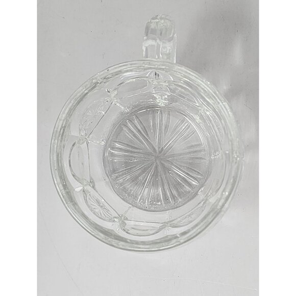 Vintage Glass Punch Bowl Miss Matched Cups With Intricate Patterns 3 Clear Glass - Picture 10 of 16